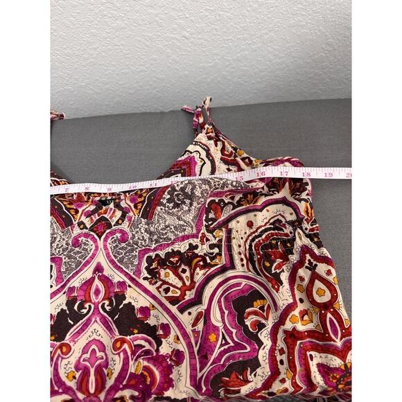 Lucky Brand MultiColor Sleeveless Spaghetti Straps VNeck Maxi Dress Medium - Picture 7 of 9